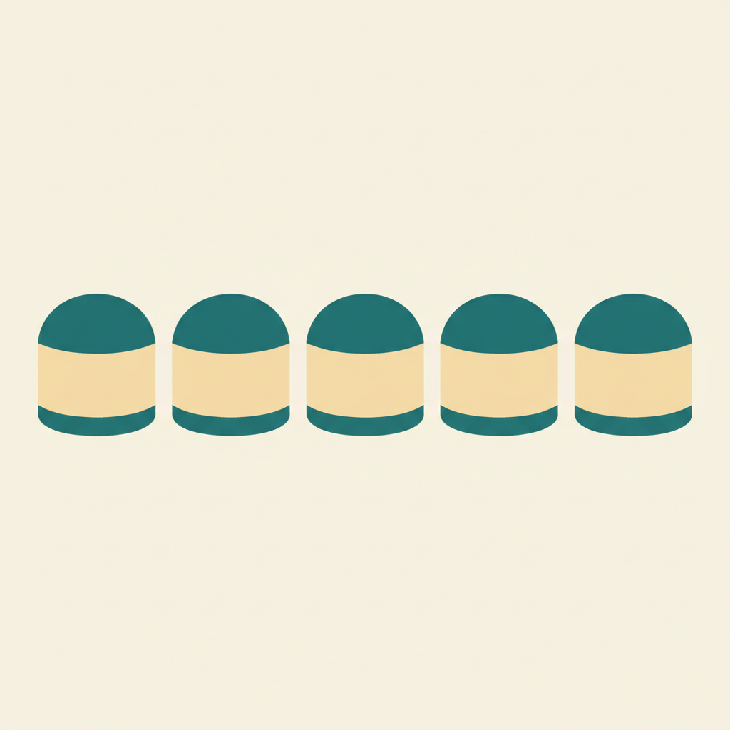 Illustration of a row of nicotine pouch tin cans representing product alternatives