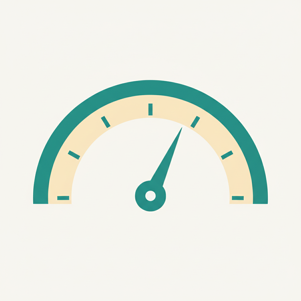 Illustration of a strength gauge dial representing nicotine pouch strength levels