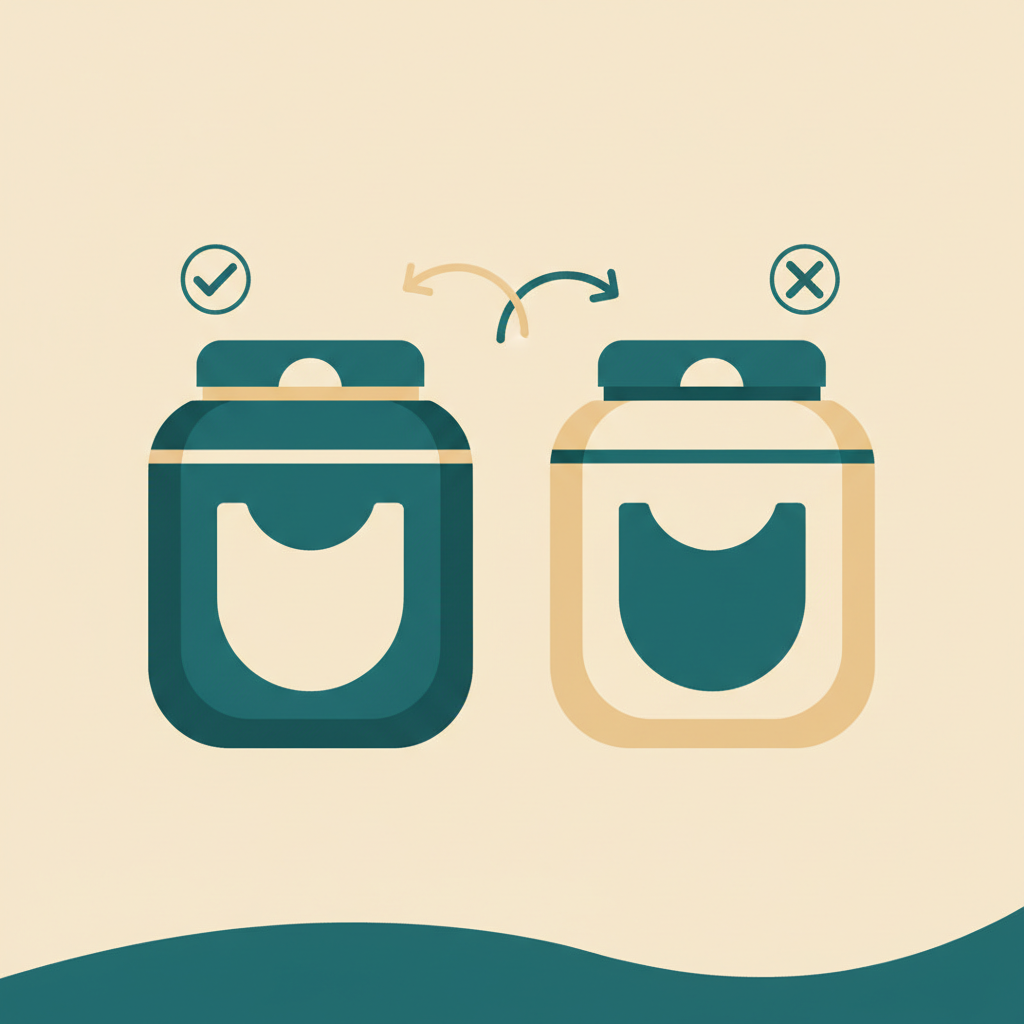 Illustration comparing two nicotine pouch tin cans side by side